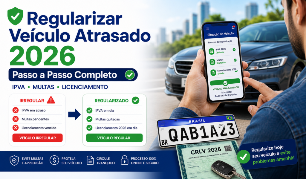 Como regularizar veículo atrasado em 2026